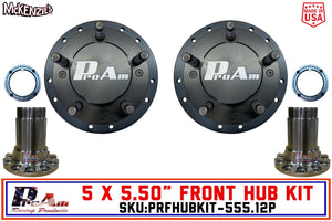 ProAm 5 on 5.50" Front Prerunner Truck Hubs | 12-Bolt PRM Snouts | IronMan Series