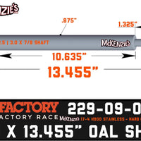Fox 229-09-005B | 2.5 x 8" Travel Shaft | 0.875" OD X 13.455" TLG | Factory Series