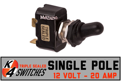 K4 Sealed Toggle Switches - Single Pole