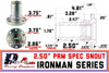ProAm 6 on 5.50" HD Front Prerunner Truck Hubs | 12-Bolt PRM Snouts | IronMan Series