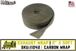 2" x 50ft Header Wrap |  Carbon Wrap | Thermo Tec 11042