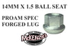 14MM X 1.5 Ball Seat Lug Nuts - Open End (2 Options)