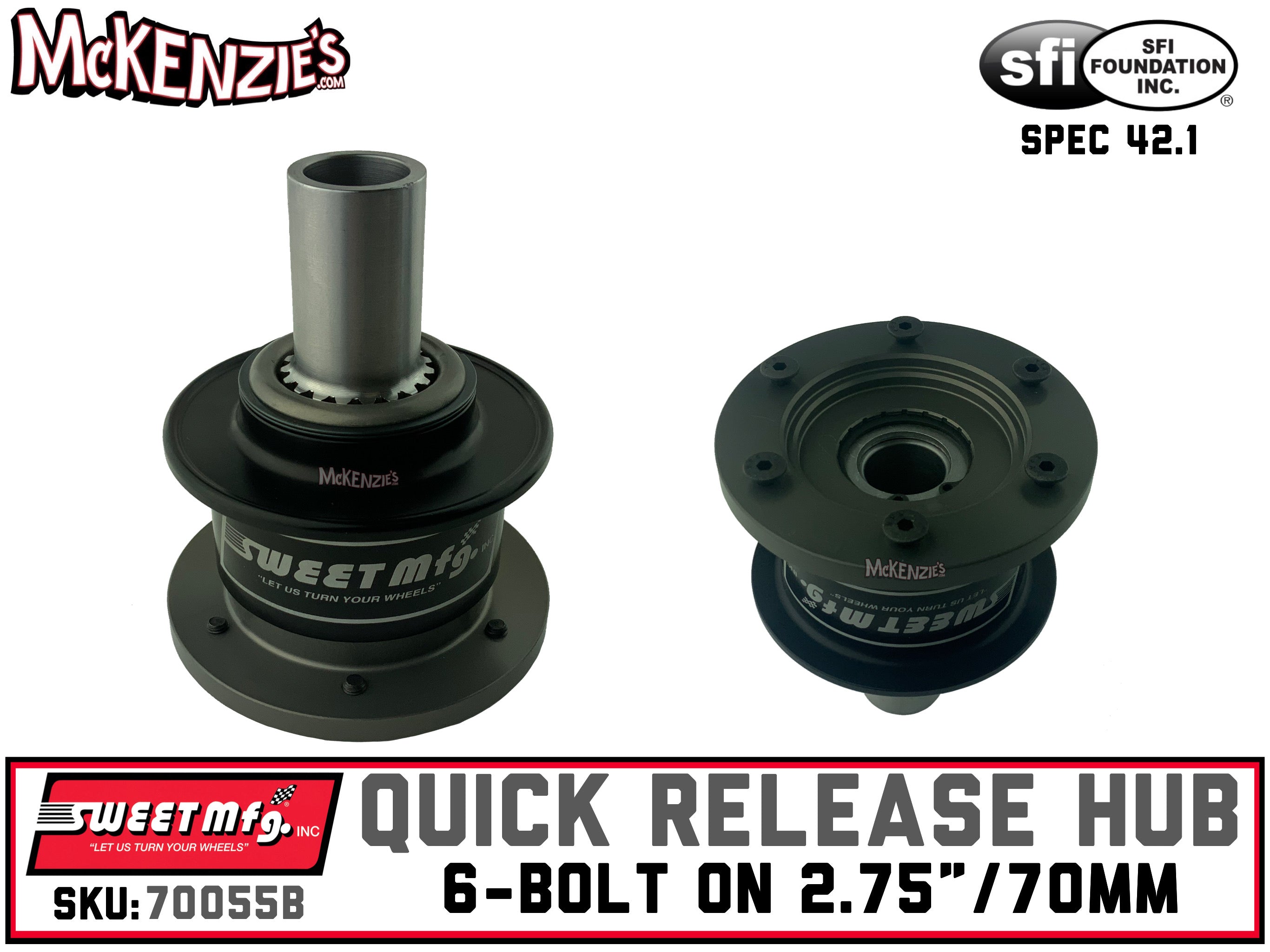 Sweet Steering Wheel Quick Release | 6-Bolt on 2.75