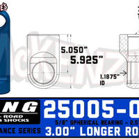 King 25005-004 | 2.5" Shock Rod End