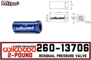 Wilwood 260-13706 | 2lb Residual Valve | 1/8NPT in/out