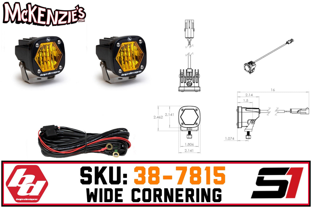 Baja Designs 38-7815 | S1 Wide Cornering | Amber LED| McKenzie