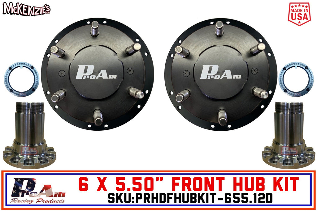 ProAm 6 on 5.50" HD Front Prerunner Truck Hubs | 12-Bolt DANA Snouts | IronMan Series