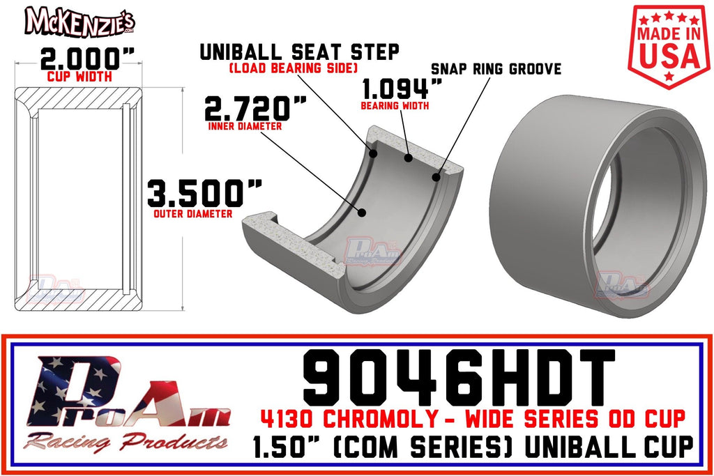 PRM-9046HDT | 1.50" Uniball Cup