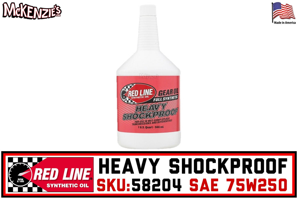 Redline 58204 | Heavy Shockproof Gear Oil | 75W-250 Synthetic Quart