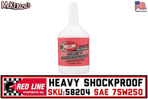 Redline 58204 | Heavy Shockproof Gear Oil | 75W-250 Synthetic Quart