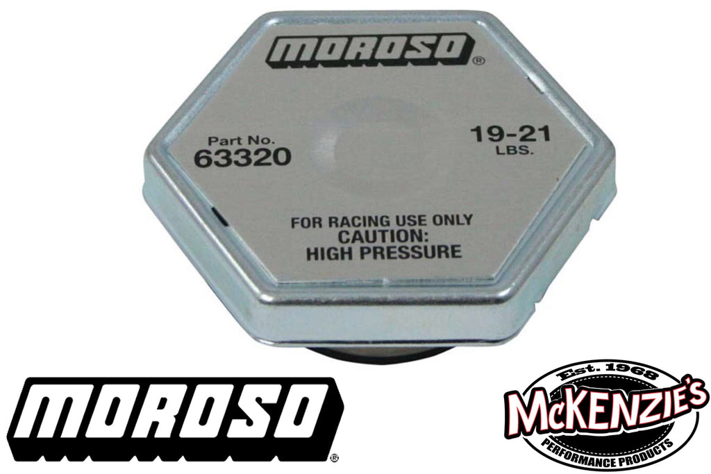 Racing Radiator Cap 19 21 PSI Moroso