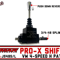 Products Jamar Billet Pro-X Shifter | Black 10" Handle 4-Speed | Jamar JS4BL