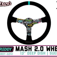 Shreddy MASH 2.0 Steering Wheel | 13" Suede x 3" Dish 6-Bolt | PRP SHRDY-G241