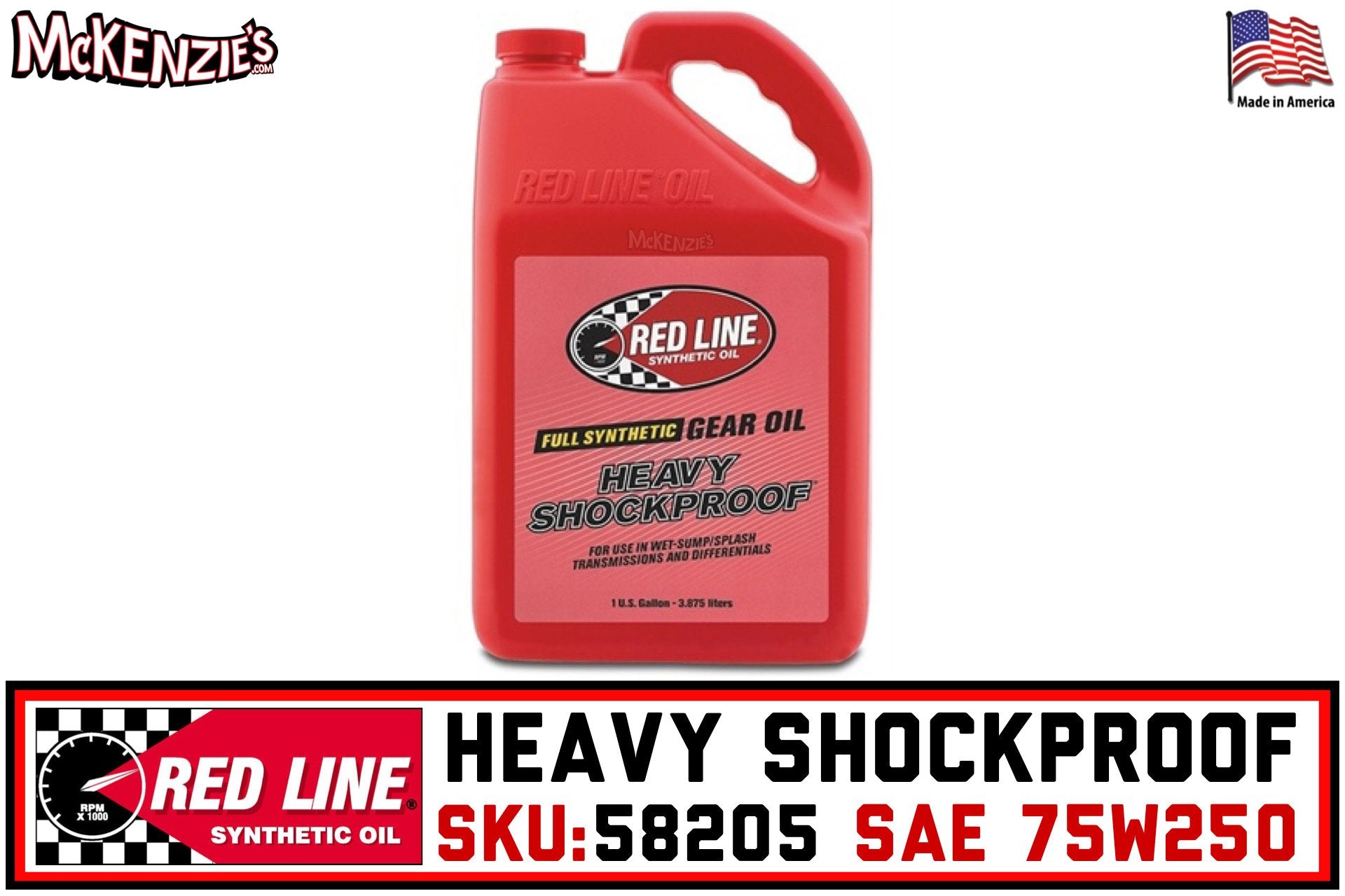 Redline 58205 | Heavy Shockproof Gear Oil | 75W-250 Synthetic