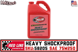 Redline 58205 | Heavy Shockproof Gear Oil | 75W-250 Synthetic Gallon