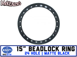 15" Empi Race-Trim Beadlock Ring | Matte Black | EMPI 9776