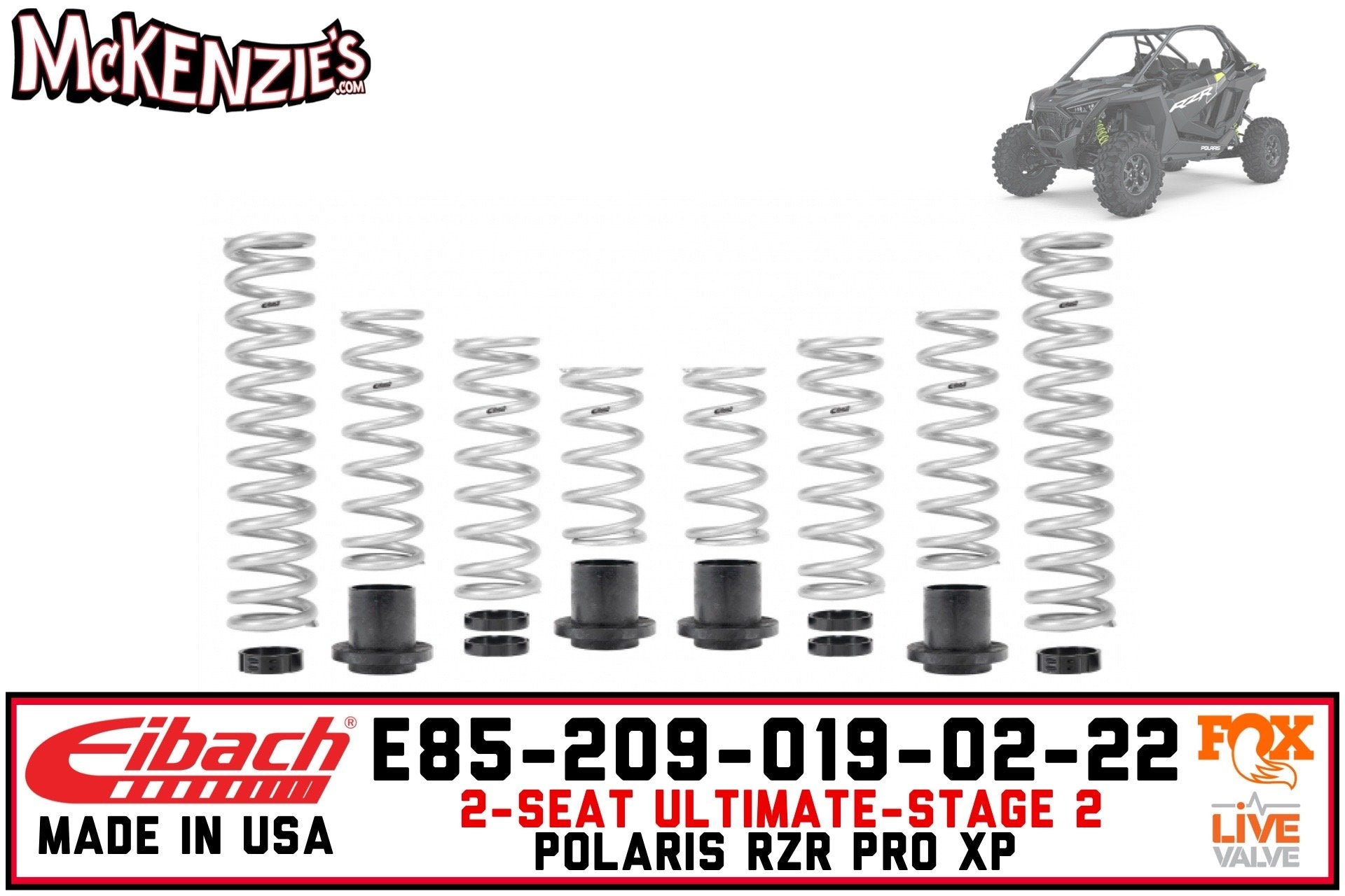 Eibach E85-209-019-02-22 | Pro-UTV Stage-2 Spring Kit | Polaris