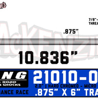 King Shocks 21010-026 | .875" X 6" Travel Shaft | 2.0" Performance Series