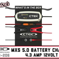 CTEK 40-206 | MXS 5.0 Battery Charger | 4.3 AMP - 12 Volt