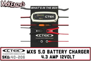 CTEK 40-206 | MXS 5.0 Battery Charger | 4.3 AMP - 12 Volt
