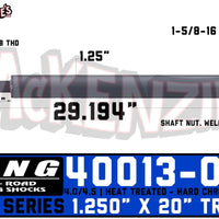King Shocks 40013-W20 | 1.250" X 20" Travel Shaft | 4.0/4.5 Race Series | King 40013-020