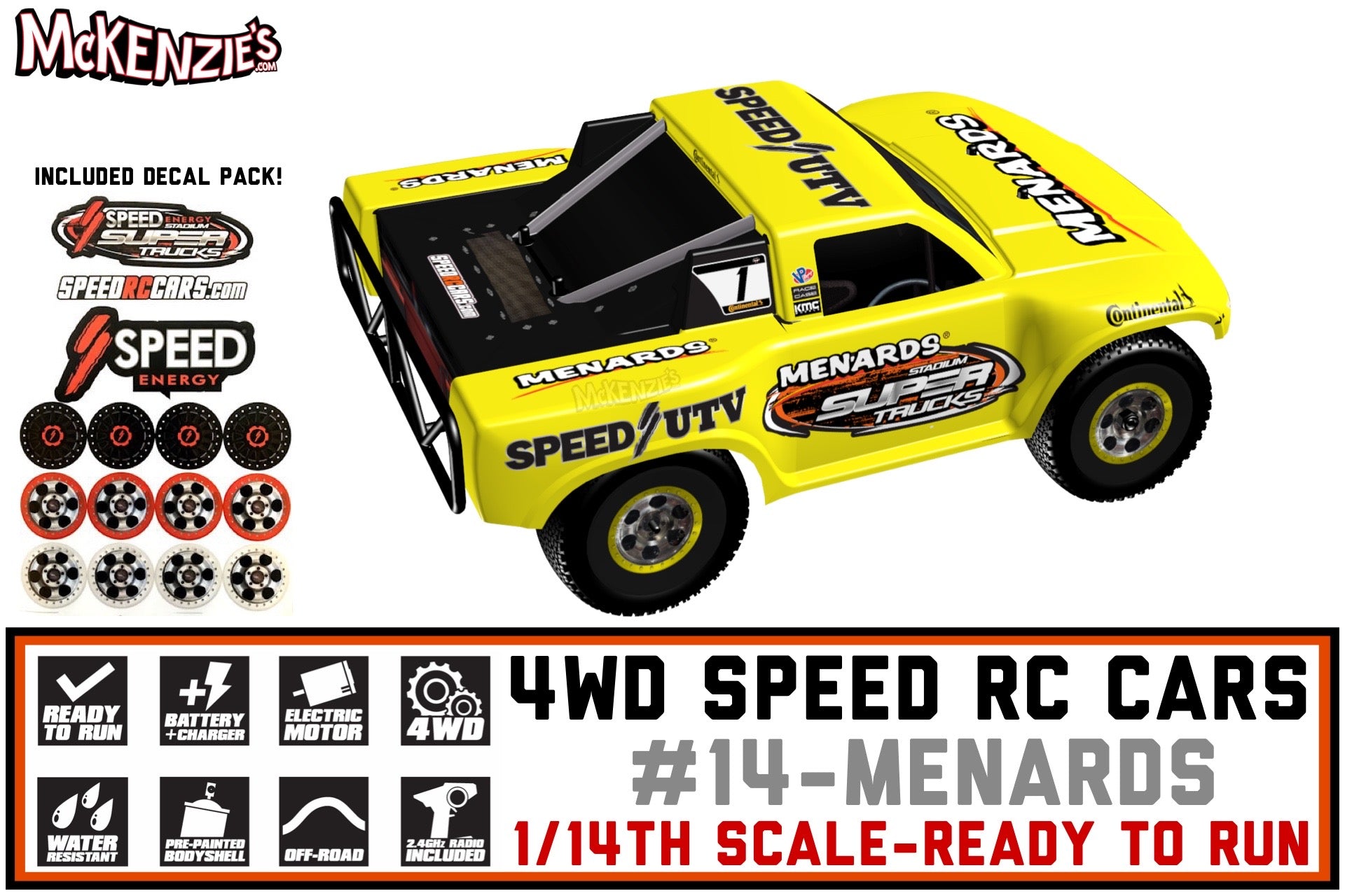 Speed RC Cars Menards 1/14th Scale 4WD| McKenzie's