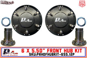 ProAm 6 on 5.50" HD Front Prerunner Truck Hubs | 12-Bolt PRM Snouts | IronMan Series