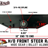 4.00" Travel Manual Rack & Pinion | 1:5-1 Ratio | Latest Rage 425147BK