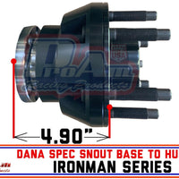 ProAm 5 on 135mm Front Prerunner Truck Hubs | 12-Bolt DANA Snouts | IronMan Series