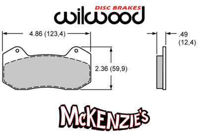 Wilwood 6712 Series Brake Pads - 4.86