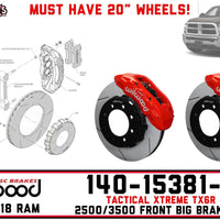 Wilwood 140-15381-R | Front TX6R Big Brake Kit | 2014-2018 Ram 2500/3500