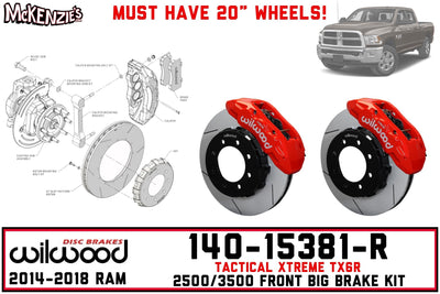 Wilwood 140-15381-R | Front TX6R Big Brake Kit | 2014-2018 Ram 2500/3500