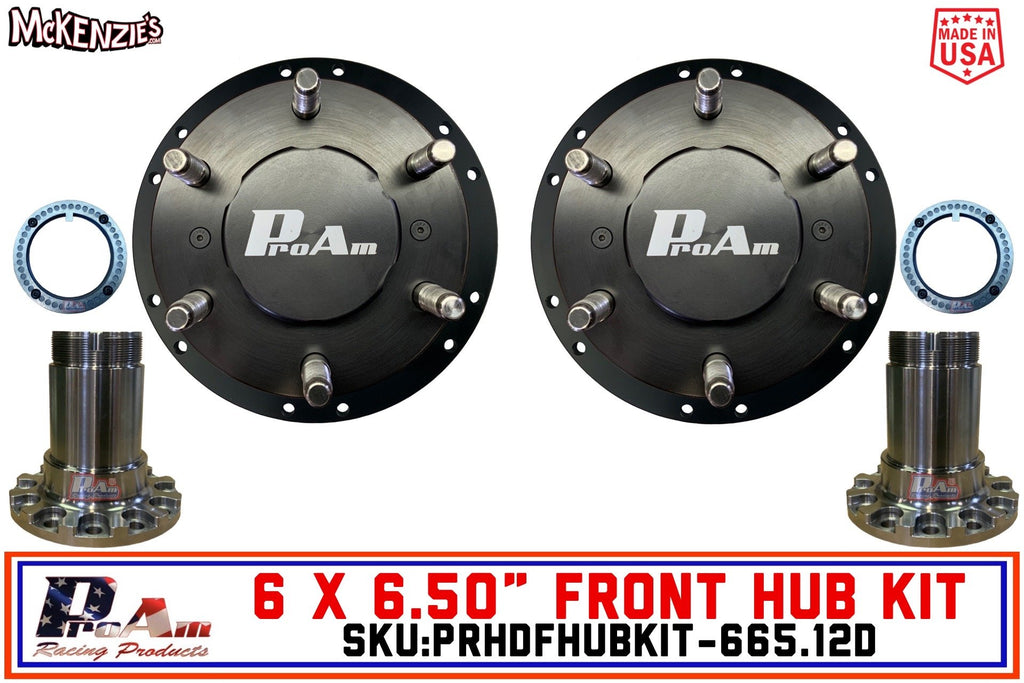 ProAm 6 on 6.50" HD Front Prerunner Truck Hubs | 12-Bolt DANA Snouts | IronMan Series