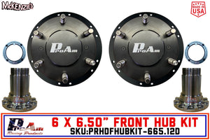 ProAm 6 on 6.50" HD Front Prerunner Truck Hubs | 12-Bolt DANA Snouts | IronMan Series