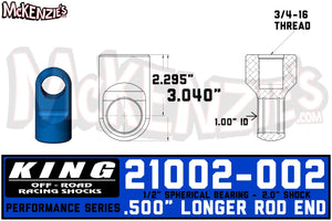 King Shocks 21002-002 | 3/4 Shaft Rod End