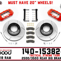 Wilwood 140-15382-R | Rear TX6R Big Brake Kit | 2014-2018 Ram 2500/3500
