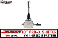 Jamar Billet Pro-X Shifter | Polished 10" Handle 4-Speed | Jamar JS4XL
