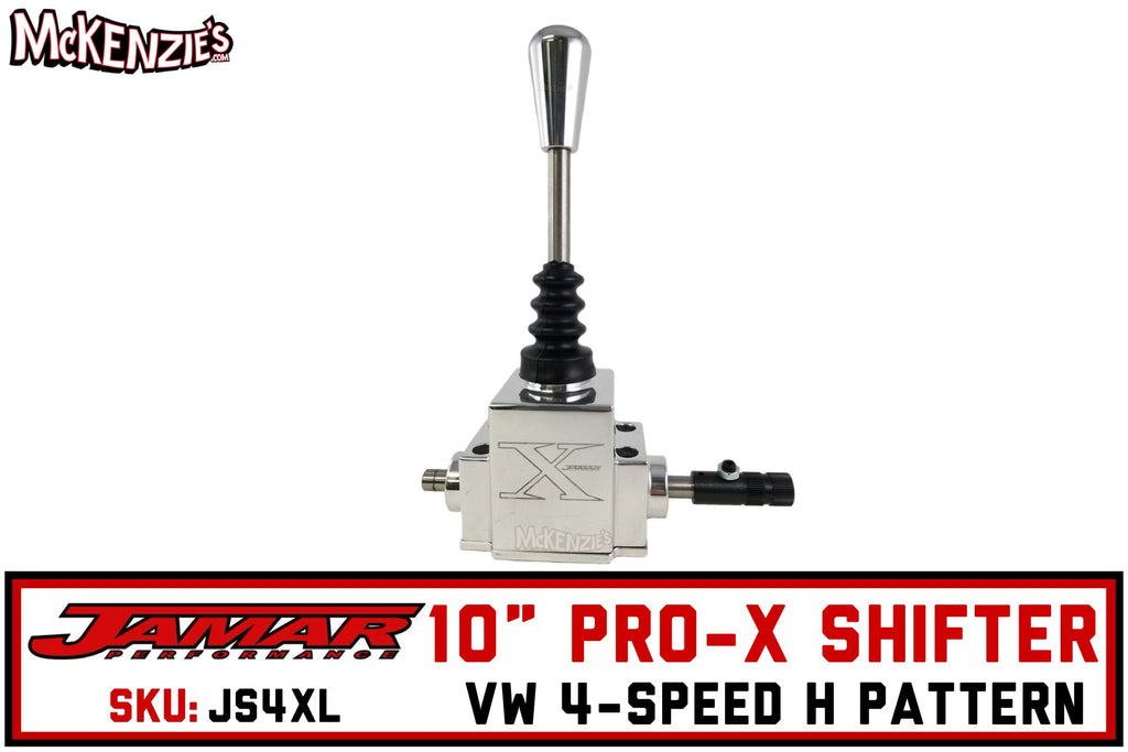 Jamar Billet Pro-X Shifter | Polished 10" Handle 4-Speed | Jamar JS4XL