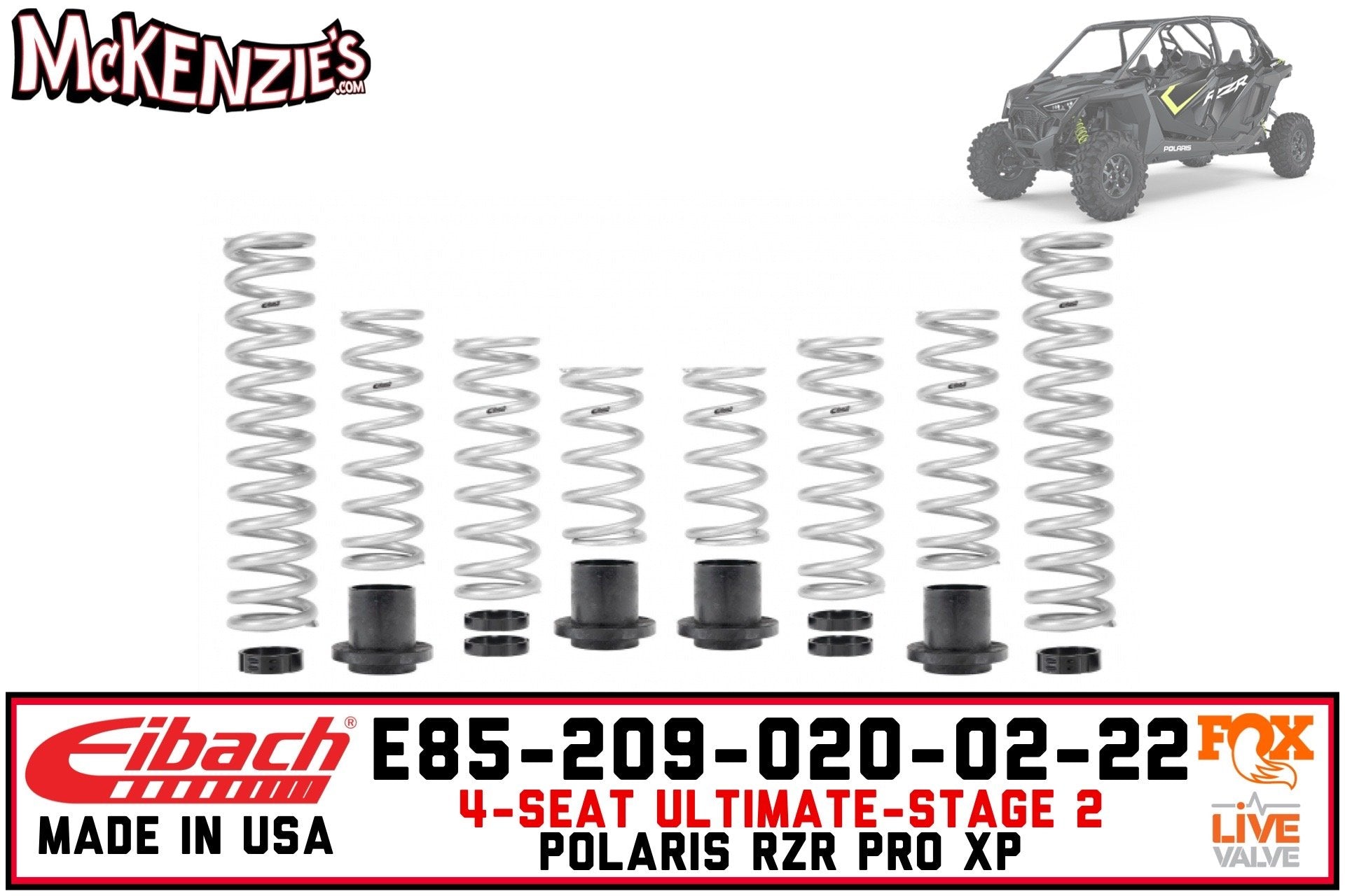 Eibach E85-209-020-02-22 | Pro-UTV Stage-2 Spring Kit | Polaris