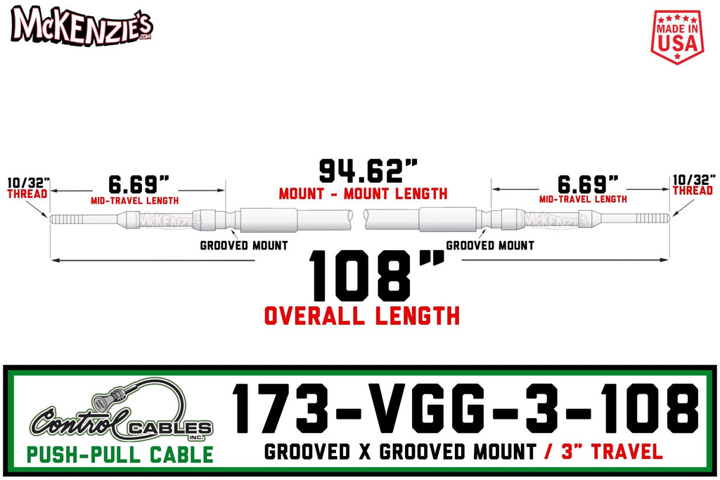 Control Cable 173-VGG-3-108