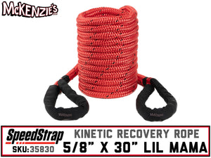 5/8" x 30FT LIL MAMA | Kinetic Recovery Rope | 14,800lbs MRC | Speed Strap