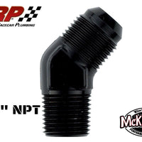 3/8"NPT to AN Flare 45˚ Adapters