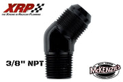 3/8"NPT to AN Flare 45˚ Adapters