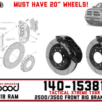 Wilwood 140-15381 | Front TX6R Big Brake Kit | 2014-2018 Ram 2500/3500