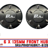 ProAm 6 on 135mm HD Front Prerunner Truck Hubs | 8-Bolt PRM Snouts | IronMan Series