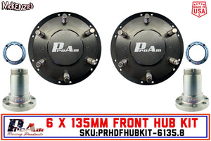 ProAm 6 on 135mm HD Front Prerunner Truck Hubs | 8-Bolt PRM Snouts | IronMan Series