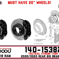 Wilwood 140-15382 | Rear TX6R Big Brake Kit | 2014-2018 Ram 2500/3500