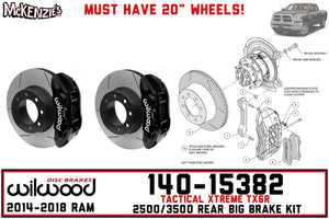 Wilwood 140-15382 | Rear TX6R Big Brake Kit | 2014-2018 Ram 2500/3500