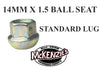 14MM X 1.5 Ball Seat Lug Nuts - Open End (2 Options)