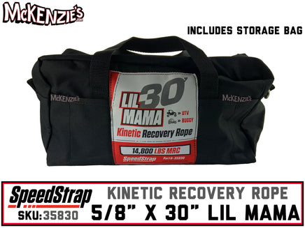 5/8" x 30FT LIL MAMA | Kinetic Recovery Rope | 14,800lbs MRC | Speed Strap 35830